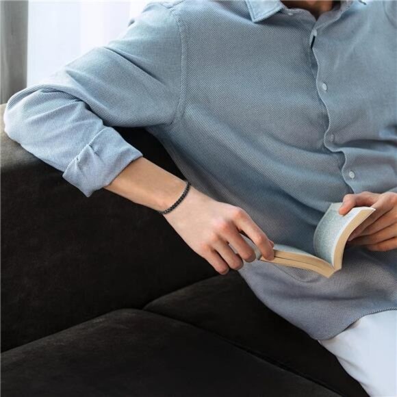 Mens Stainless Steel Bracelet Franco Chain Link Fold Over Clasp Jewelry Gift - Picture 6 of 7